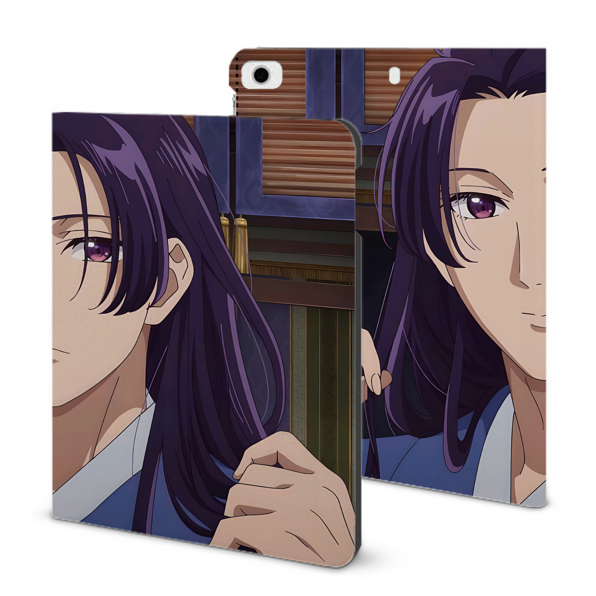 （画像用） 薬屋のひとりごと The Apothecary Diaries IPad ケース ブック型 PUレザー TPU 耐衝撃 軽量 薄型 ペン収納なし 全面保護 IPad 各モデル対応